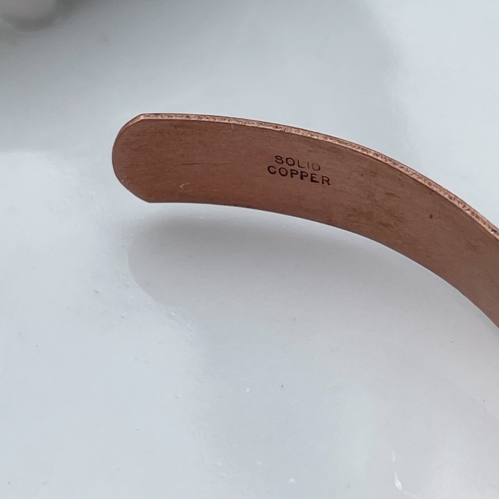 Adjustable Solid Copper Tribal Bracelet - image 2